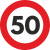 Autocolant Sticker „Limita Viteza” Reflectorizant – 50km/h