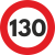 Autocolant Sticker „Limita Viteza” Reflectorizant – 130km/h